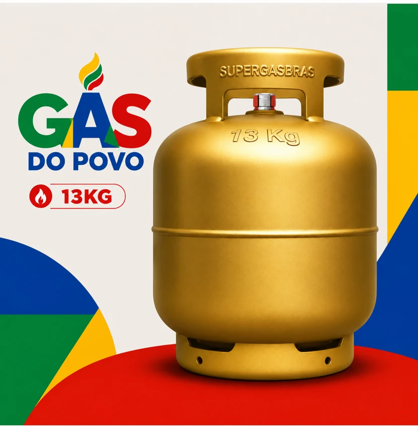 Gás do Povo: identificação do programa com botijão dourado