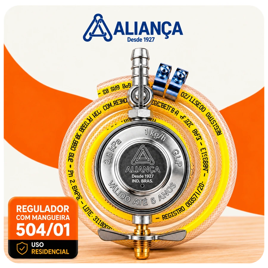 Regulador com mangueira Aliança 504/01